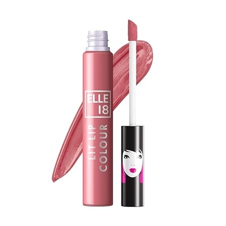 Elle 18 Lit Lip, Matte Finish, Nude Pumps, 16 hrs Long Lasting Liquid Lipstick, Smudge and Transfer Proof Lipstick, One-stroke application, Quick Drying | 5.6 ml