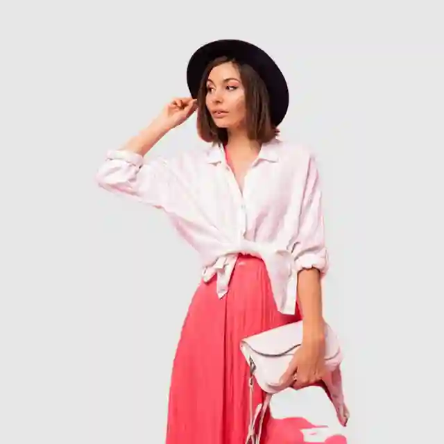 Women A-line Pink, White Dress